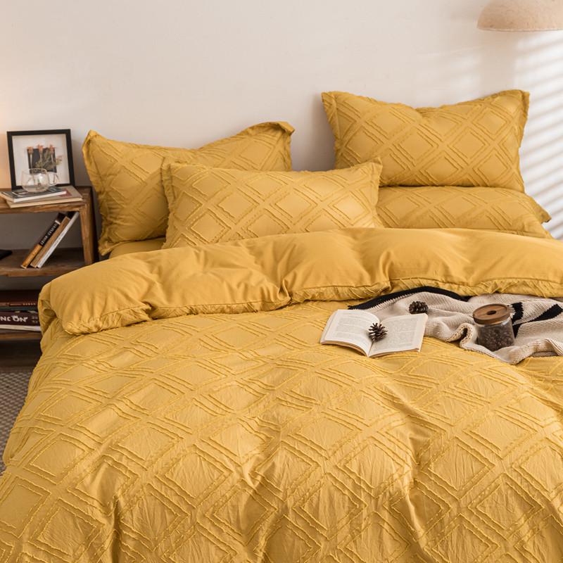 床上用品4被套件套三件套韩剪花春秋水洗风26x8ins宿舍四版床单棉