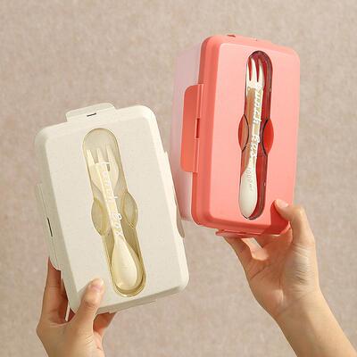 外带可微波学生饭盒加厚塑料餐盒保鲜盒午餐盒分格便当盒送餐具