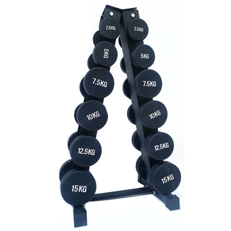 塔形6对装哑铃架六角哑铃组合套装 三角形三对八对十对哑铃展示架