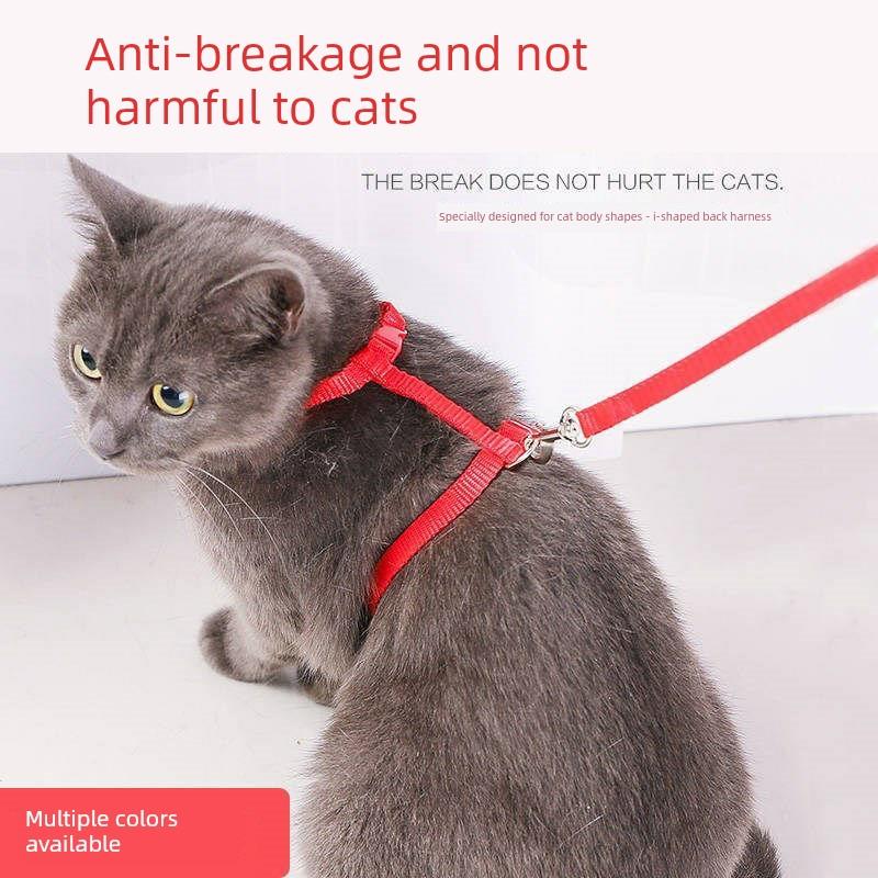 猫用品#猫皮带#牢不可破的狗皮带i型猫皮带炼猫行走绳项圈