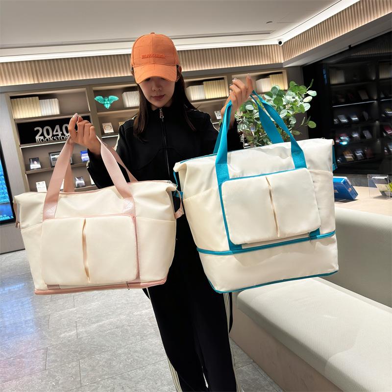 新品干湿分离运动手提单肩包瑜伽健身包大容量旅行包可扩展包