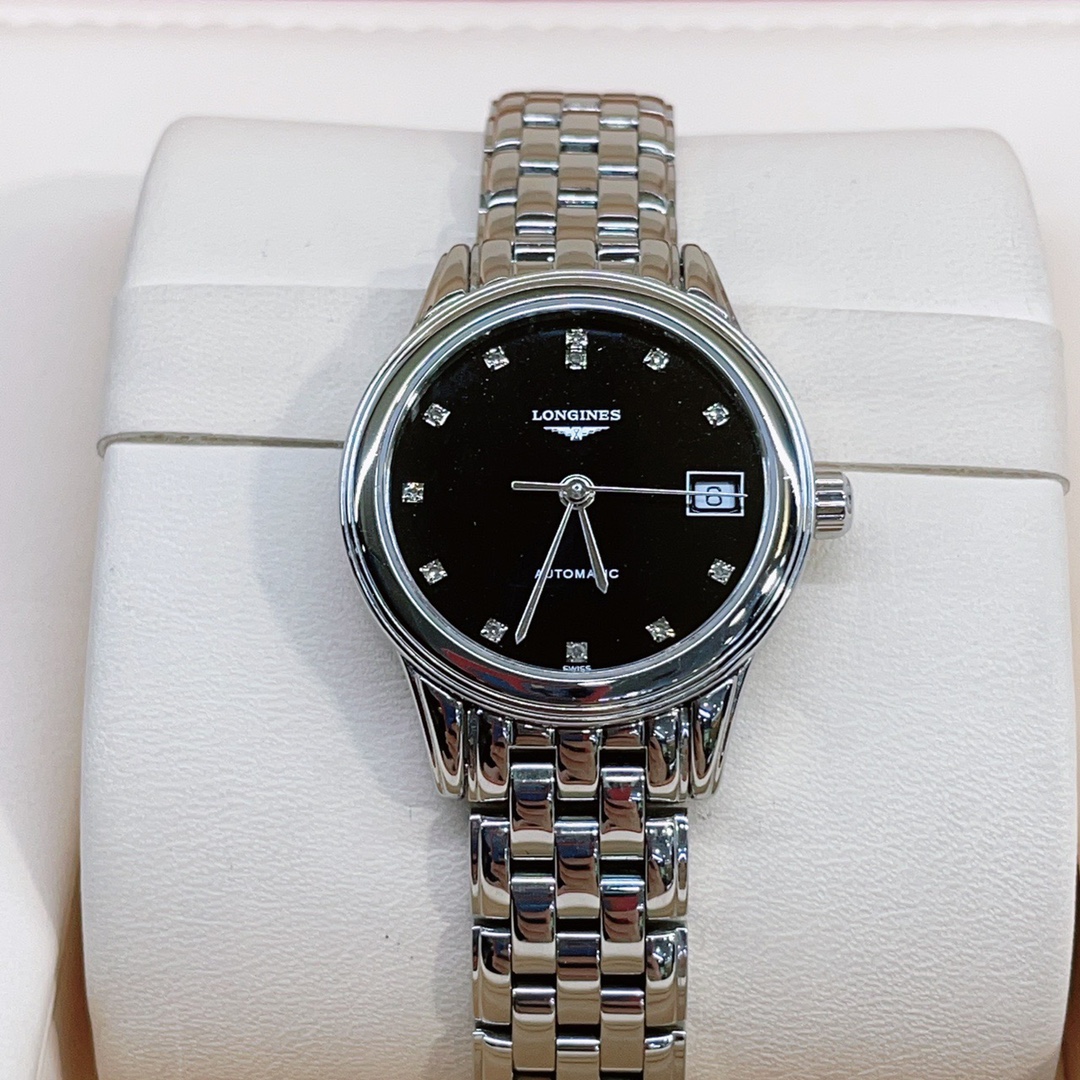 [9.8新]浪琴军旗系列手表女款钻石刻度自动机械女表L4.274.4.57.6