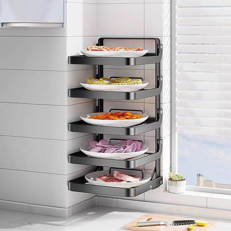 壁挂厨房备菜置物架多层可折叠配盘子多功能收纳神器家用放菜架子,厨房/烹饪用具,配菜/备菜盘,淘宝优惠券,粉丝福利购,淘宝优惠卷