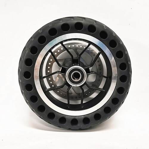 8寸刹车款实心胎整轮200x50碟刹总成蜂窝实心轮胎套装轮子