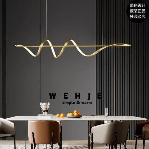 中山工厂直销全铜极简餐厅吊灯简约现代轻奢餐桌吧台灯个性创意新