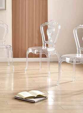 亚克力椅透明宫廷椅户外靠椅背子椅简约酒店宴婚会礼堂婚庆子PC71