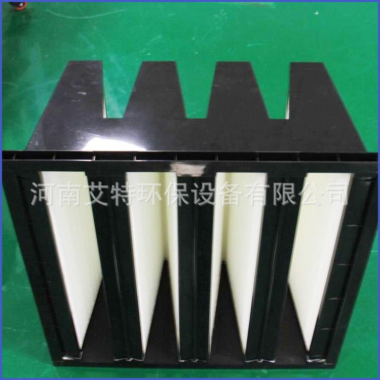 量艾滤器框塑特料外4V空气过滤器4V型高容尘过滤面积大