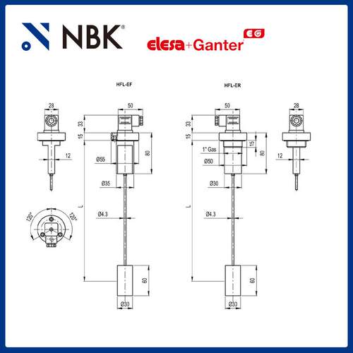 NBK ELESA HFL-E 带浮子的快速液位指示器 高科技聚合体 通用配件