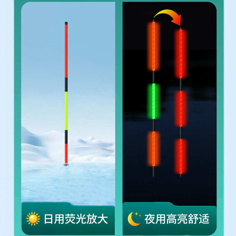 大物行程夜光漂70公分长硬尾电子漂日夜两用正钓拖底青鱼大物漂