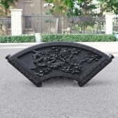 梦古卷轴扇形梅兰竹菊树脂仿砖雕院墙仿古塑料装 挂件 饰围墙中式