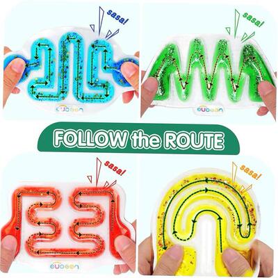 Squishy tube Filled Glitter Sensory Fidget Toys for Kids