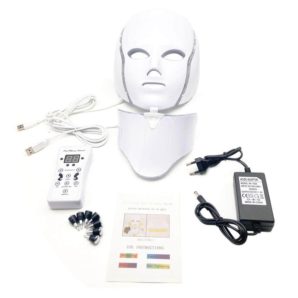 LED光子嫩肤去皱美白美容仪脸部家用脖子面罩电子面膜抗衰老面具