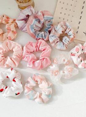Silk Scrunchies Print Leopard Scrunchie Set Elastic 发圈