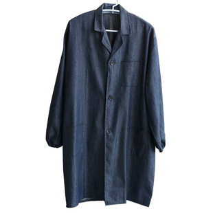 工作服干活穿的牛仔大褂男士式外套罩衣2024新款防尘服装厂专用女