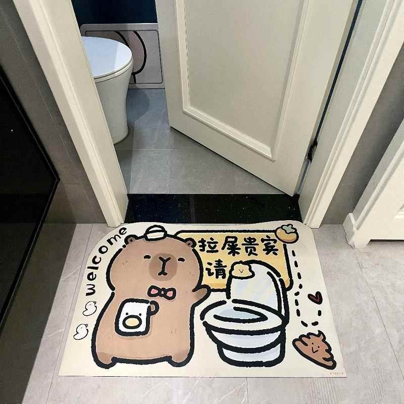 可爱地垫脚垫浴室防滑卫生间硅藻泥吸水垫子家用防水垫厕所脚踏垫