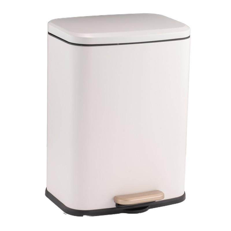 不锈钢垃圾桶家用大号客厅高颜值ins风带盖脚踩脚踏式方形垃圾桶