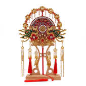 2460中式 新娘团扇送闺蜜结婚出嫁遮面扇子成品手工diy材料包