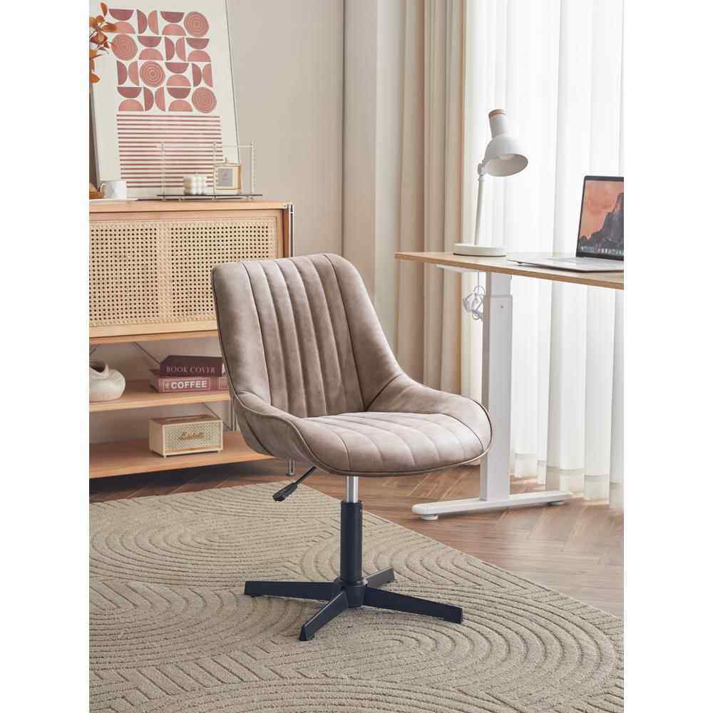 书桌椅轻奢家用学习可升降办公转椅舒适防猫抓电脑椅皮质梳妆台椅