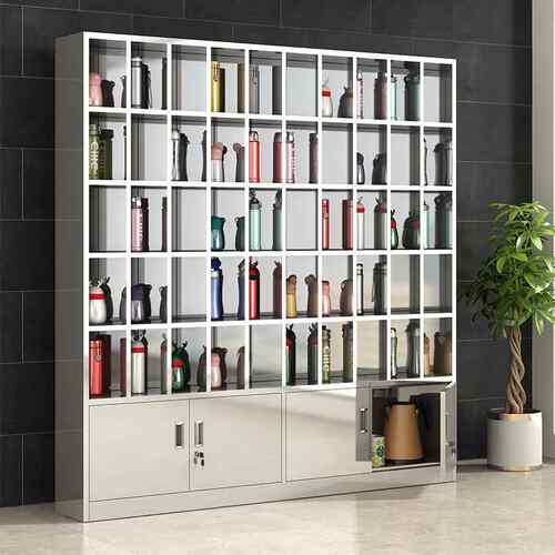 不锈钢水杯柜工厂车间茶杯柜员工多格水杯存放柜休息室水杯置物架