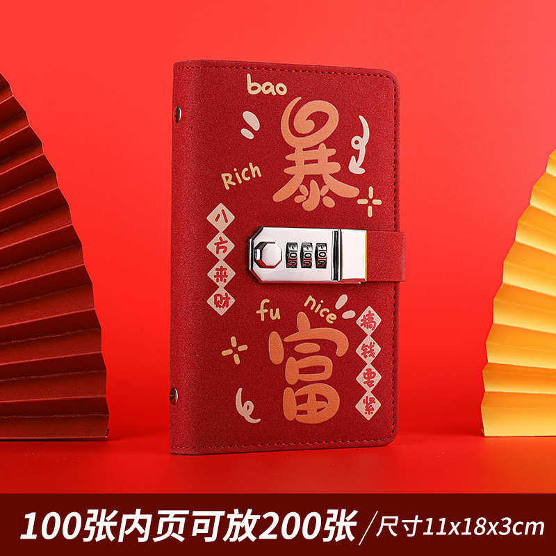 现金存钱本暴富一万元带密码锁存钱夹钱册大容量2025新款可放2万,文具电教/文化用品/商务用品,文件夹/试卷夹,淘宝优惠券,粉丝福利购,淘宝优惠卷