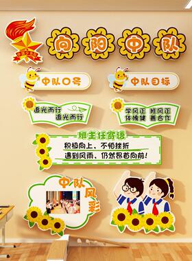 蒲公英中队角布置班级文化墙面贴教室装饰小学少先黑板报素材环创