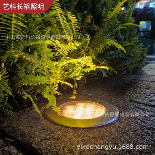 户外防水广场埋地灯圆形地埋灯射灯多功率多瓦数可选自带防爆玻璃