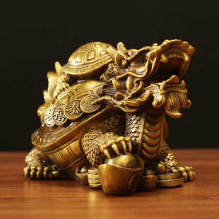 玄武龙龟招财母子龙龟摆件工艺品财福归来客厅家居办公室桌面摆饰