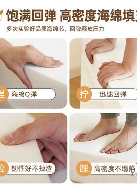 定制实木发海绵子F5M75J6S垫高密度硬加加厚订做布艺沙发坐垫靠沙