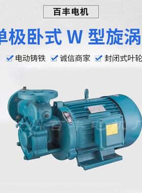 单极卧式W型旋涡泵380v扬程100m2.2w旋涡泵铸铁厂家直销旋涡泵