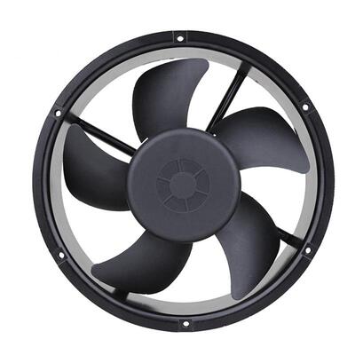 22060圆形铝框大风量管道通风散热风扇220x60mm直流防水风扇