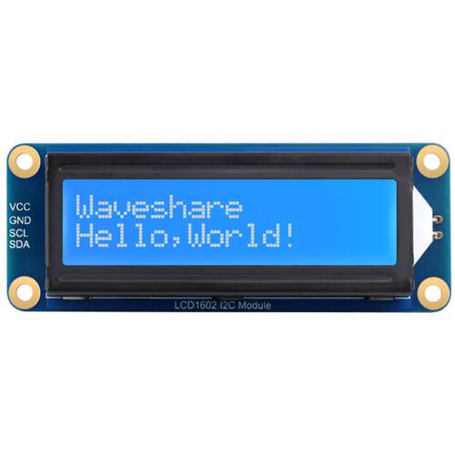 LCD1602 I2C Module蓝底白字背光液晶显示屏32个字符3.3V/5V