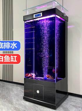 喜灏新款鱼缸客厅家用玻璃水族箱生态带柜懒人一体式鱼缸立式高档