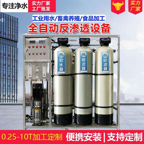 大型0.5吨RO反渗透水处理设备纯净水设备去离子水工业超纯水设备