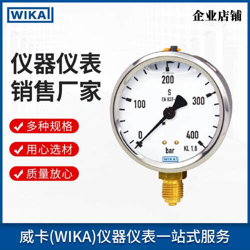 波登管压力表 不锈钢外壳21.5系列 工业通用wika压力表