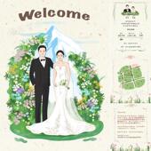 手绘请柬婚纱照婚礼网红人形立牌迎宾定制画头像情侣设计卡通约稿