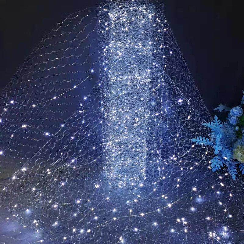 铁丝网灯婚庆吊顶网星空网灯悬吊式天花板装饰灯串酒吧创意满天星