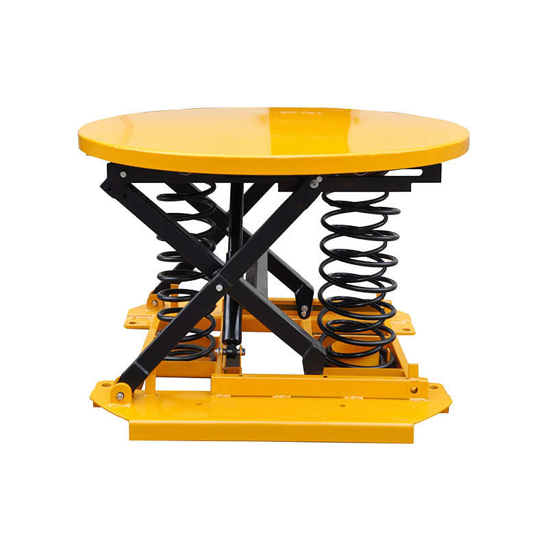 固定式弹簧升降旋转平台360度手动旋转平台自动升降转盘台定制