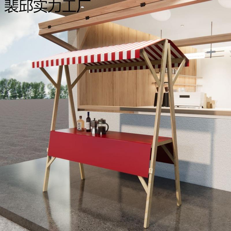 集市户外摊位展示架箱体促销木质售货折叠活动夜市摆摊移动花车