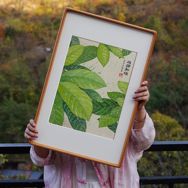 祝嘉作品 饭厅装饰画芭蕉叶柿子樱桃小清新客厅儿童房高级感挂画