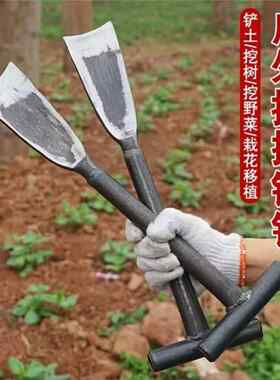 锰钢挖树铲挖藕锹洛阳铲子起苗树根挖沟坑洞神器挖土专用挖笋工具