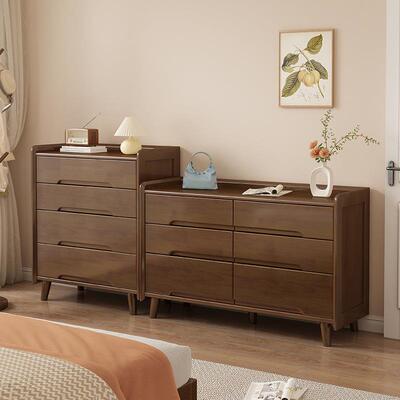 全实主木室斗柜收纳柜卧床柜尾九斗GNA客厅储卧物柜靠墙大容量五