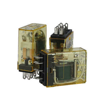 IDEC和泉二开二闭8脚3A带灯电磁中间继电器RY2S-UL-D24 DC24V