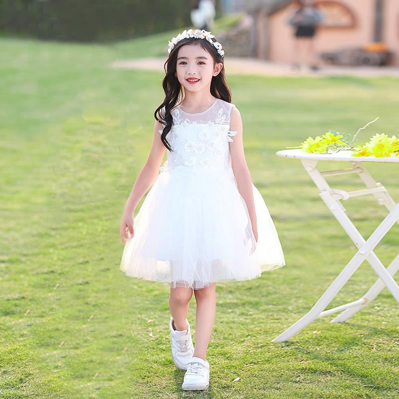 正品国蓬节儿庆童演童出服男童礼服女白色蓬裙小学生舞蹈合唱表演