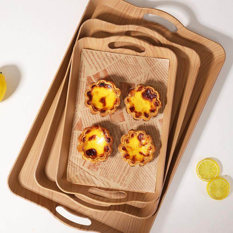 塑料托盘长方形木质茶盘餐厅大餐盘烘培蛋糕店放面包盘子防滑商用,餐饮具,餐用托盘,淘宝优惠券,粉丝福利购,淘宝优惠卷
