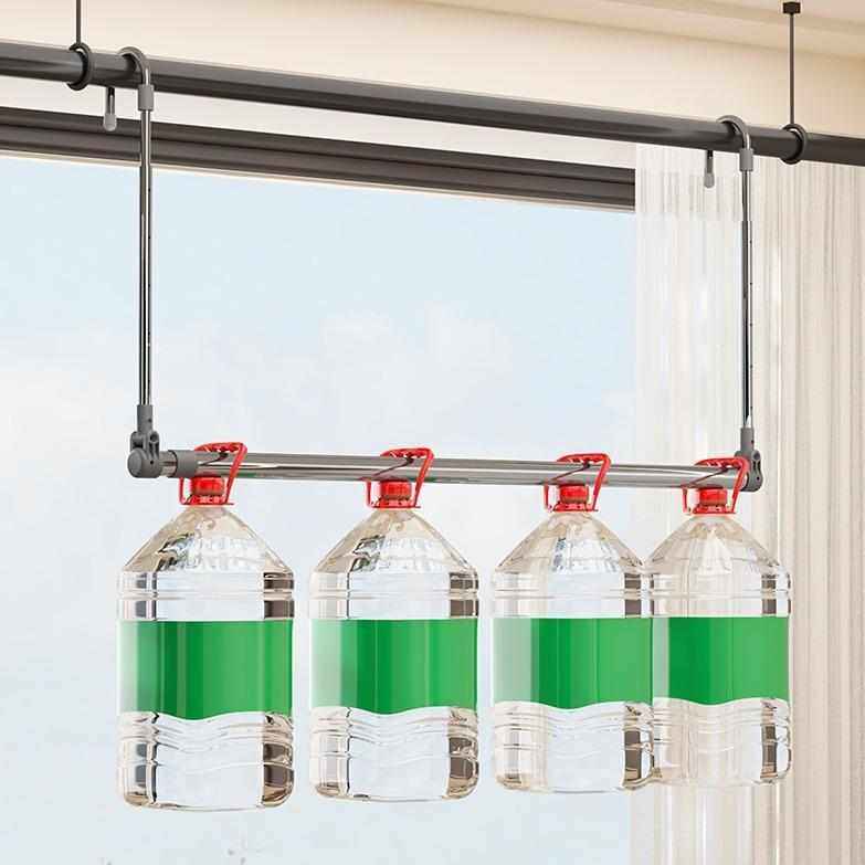 不锈钢家用阳台晾衣架伸缩晾衣杆晾被免打孔升降晒衣架挂衣架,收纳整理,多夹子晾衣架,淘宝优惠券,粉丝福利购,淘宝优惠卷