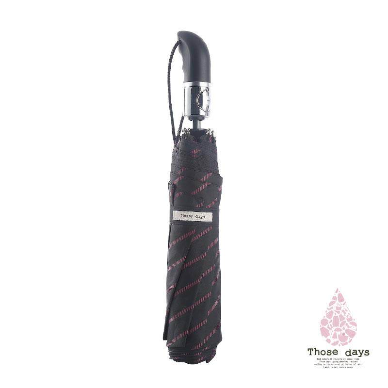 高档日本Those days纹男式68c色m超面大伞全自动三折雨伞条纯商务