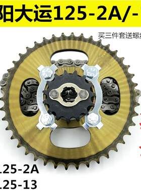 大阳大运DY125-2A DY125-13摩托车加厚炼条大小炼盘牙盘齿轮套炼