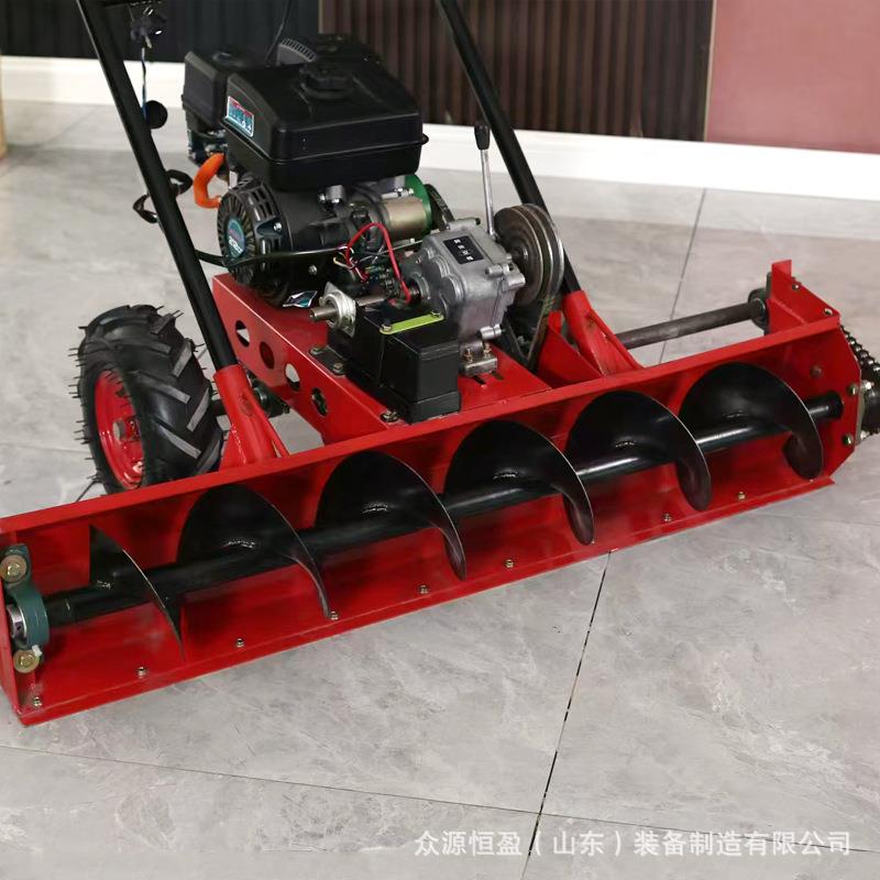 扫雪机手推式小型清雪抛雪机汽油柴油蛟龙款道路物业全齿轮除雪车