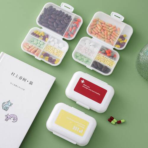 Portable Pill Organizer with Morning, Noon, and Night Compar