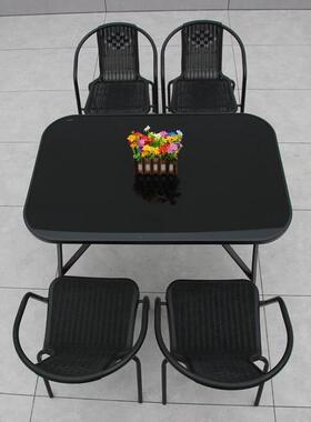 8外桌椅带伞藤椅三件户套室OIF外K露天花休闲阳台小茶几套园装庭